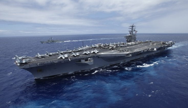 ក្រុងវ៉ាស៊ីនតោន បានសម្រេចបញ្ជូននាវាចម្បាំងដ៏ធំ មួយគ្រឿងទៀតគឺនាវា USS Nimitz ទៅ សមុទ្រកូរ៉េ ។ ប្រពភរូបភាព៖ IBT Times